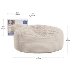 Sealy Corduroy Velvet Bean Bag - Taupe