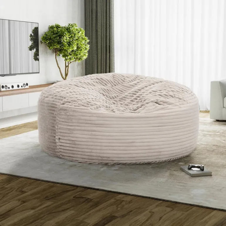 Sealy Corduroy Velvet Bean Bag - Taupe