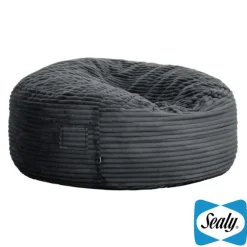 Sealy Corduroy Velvet Bean Bag - Charcoal Grey