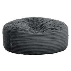 Sealy Corduroy Velvet Bean Bag - Charcoal Grey