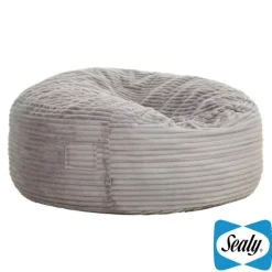 Sealy Corduroy Velvet Bean Bag - Grey