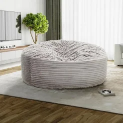 Sealy Corduroy Velvet Bean Bag - Grey
