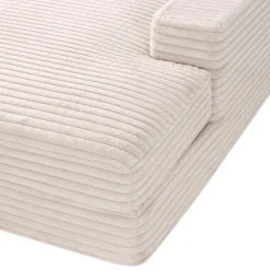 Sealy Corduroy Velvet Chaise - Cream