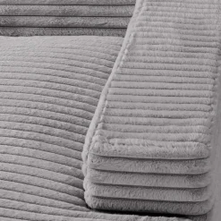 Sealy Corduroy Velvet Chaise - Grey