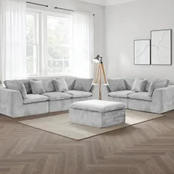 Sealy Rolled and Compressed Foam Ottoman