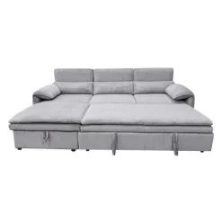 Sectional Bed and a Left-Side Chaise with Storage - Grey