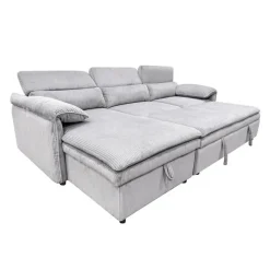 Sectional Bed and a Left-Side Chaise with Storage - Grey