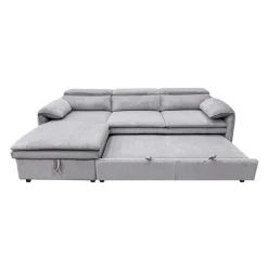 Sectional Bed and a Left-Side Chaise with Storage - Grey