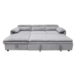 Sectional Bed and a Left-Side Chaise with Storage - Grey