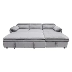 Sectional Bed and a Right-Side Chaise with Storage - Grey
