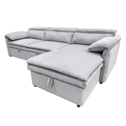 Sectional Bed and a Right-Side Chaise with Storage - Grey