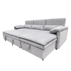 Sectional Bed and a Right-Side Chaise with Storage - Grey