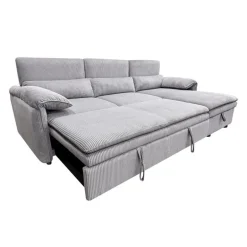 Sectional Bed and a Right-Side Chaise with Storage - Grey