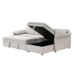Sectional Bed and a Right-Side Chaise with Storage - Beige