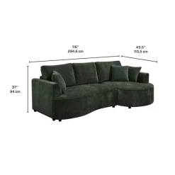 Sectional Bed with Chaise and Storage