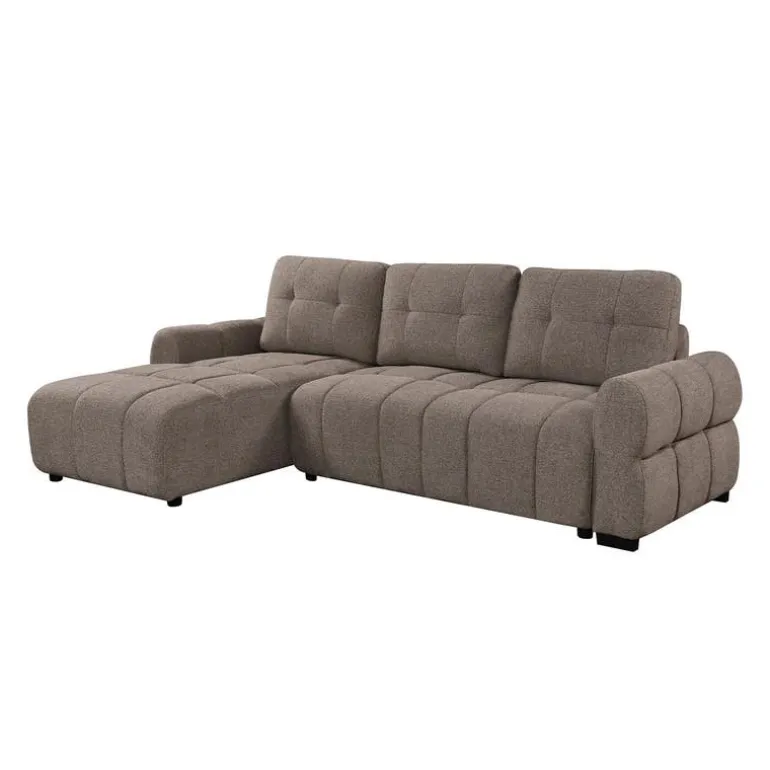 Sectional Bed with Left-Facing Chaise and Storage - Grey