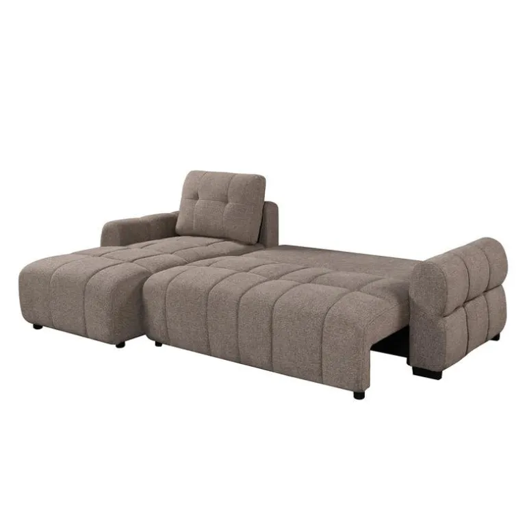 Sectional Bed with Left-Facing Chaise and Storage - Grey