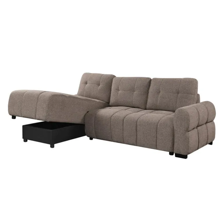 Sectional Bed with Left-Facing Chaise and Storage - Grey