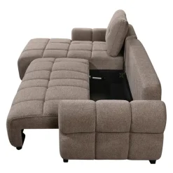 Sectional Bed with Left-Facing Chaise and Storage - Grey