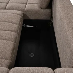 Sectional Bed with Left-Facing Chaise and Storage - Grey