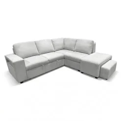 Sectional Bed with Right-Facing Chaise, Storage Compartments and an Extendable Ottoman