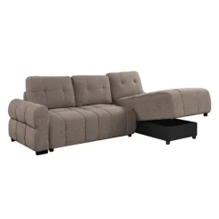 Sectional Bed with Right-Facing Chaise and Storage - Grey