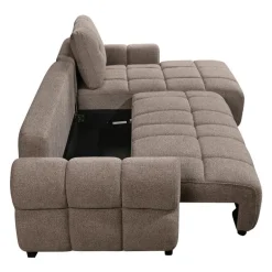 Sectional Bed with Right-Facing Chaise and Storage - Grey