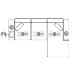 Sectional with Chaise and Built-In Audio Sound System