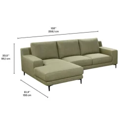 Sectional with Left-Side Chaise - Green
