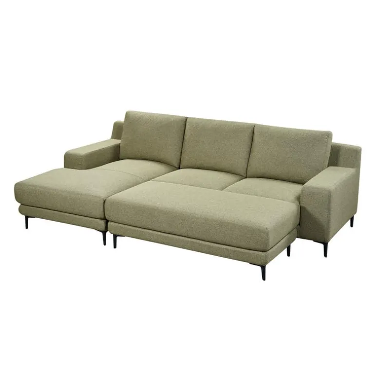 Sectional with Left-Side Chaise and Ottoman - Green