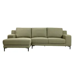 Sectional with Left-Side Chaise and Ottoman - Green