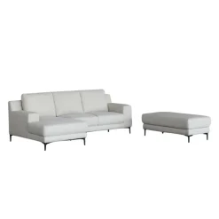 Sectional with Left-Side Chaise and Ottoman - Beige