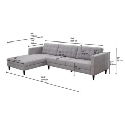 Sectional with Left-Side Chaise - Grey