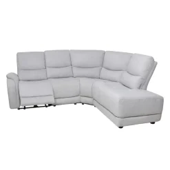 Sectional with Power Recliner - Grey