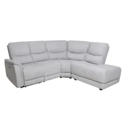 Sectional with Power Recliner - Grey