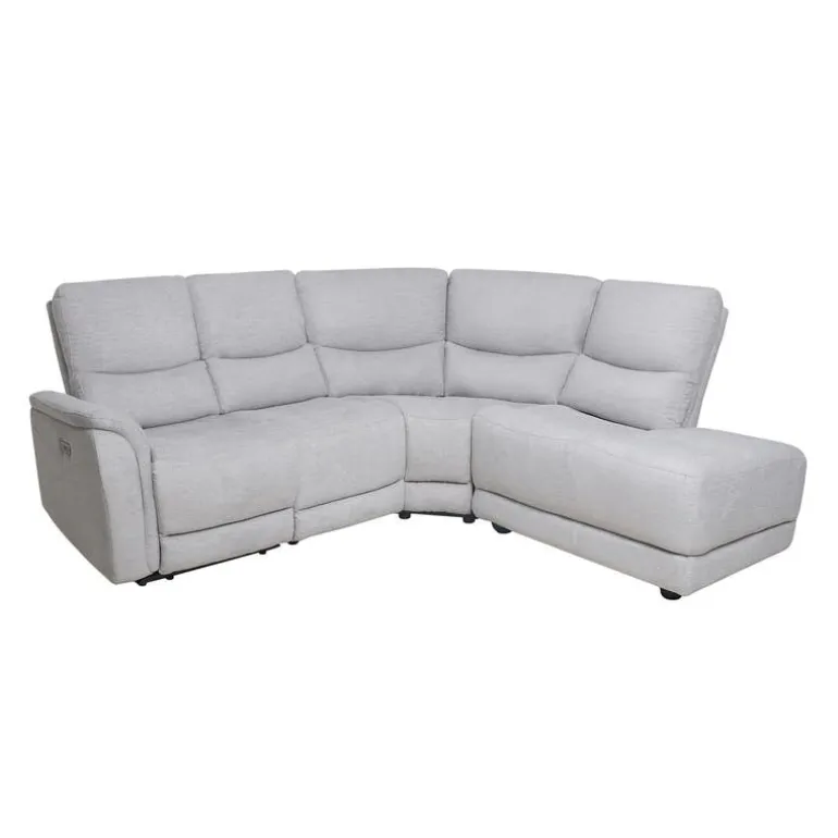 Sectional with Power Recliner - Grey