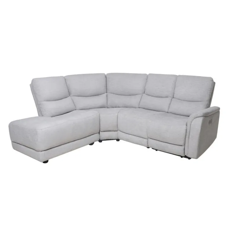 Sectional with Power Recliner - Grey