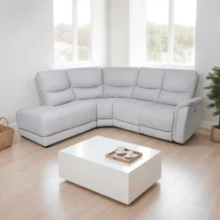 Sectional with Power Recliner - Grey