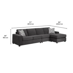 Sectional with Reversible Chaise - Grey