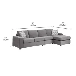 Sectional with Reversible Chaise - Grey