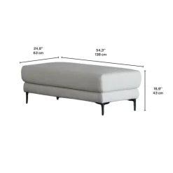 Sectional with Right-Side Chaise and Ottoman - Beige