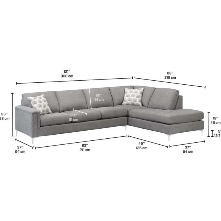 Sectional with Right-Side Chaise