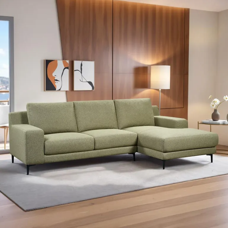 Sectional with Right-Side Chaise - Green
