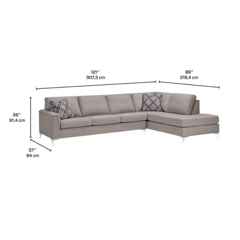 Sectional with Right-Side Chaise