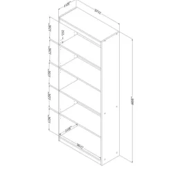 5-Shelf Bookcase - South Shore