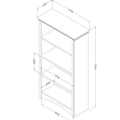 4-Shelf Bookcase - South Shore