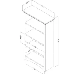 4-Shelf Bookcase - South Shore