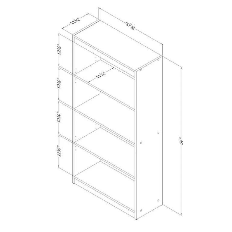 4-Shelf Bookcase - South Shore