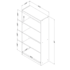 4-Shelf Bookcase - South Shore