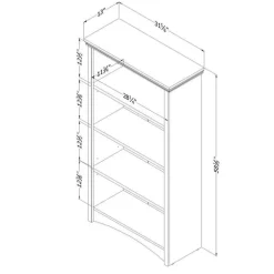 4-Shelf Bookcase - South Shore